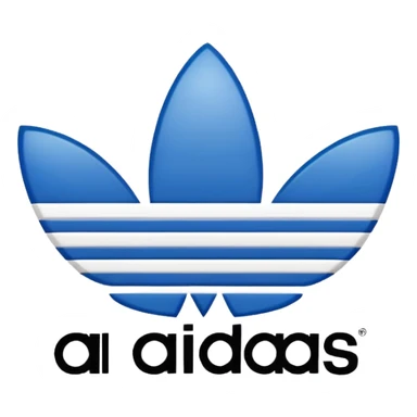Adidas white stripes black emoji sticker