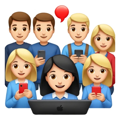 Quiz with happy people  sticker