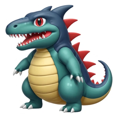 Slimy Grunting Squeamish Sad Blobby Gurgly Gooey Tyrunt-Garchomp-Aggron-Axew-fusion sticker