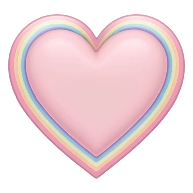 sakura heart with a pastel rainbow sticker