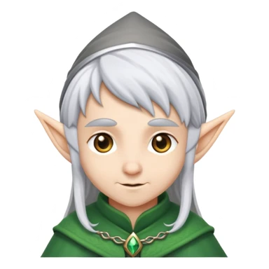 Frieren the elf mage with silver hair sticker
