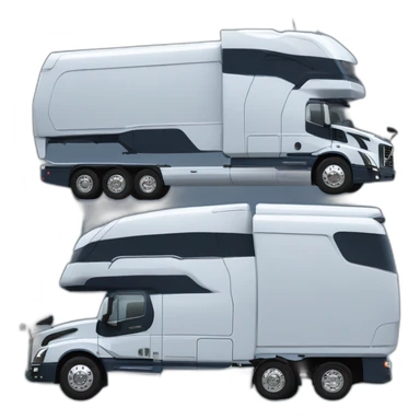 bobtail volvo sleeper bluer edition from the passanger side view sticker