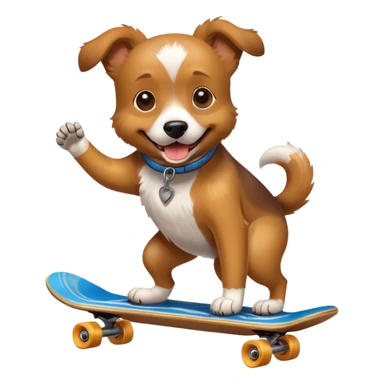 Dog on a Skateboard  sticker