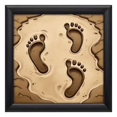 a detective film - footprints sticker