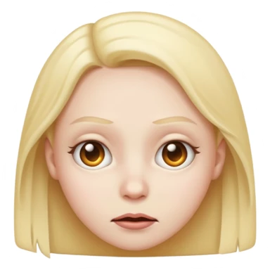 emoji with *NO* eyebrows staring into your soul  sticker