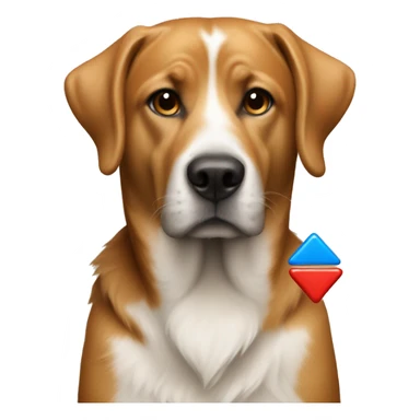 A dog with dominos sticker