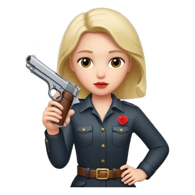 Una persona enamorado con una pistola sticker