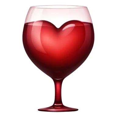 Wine red heart sticker
