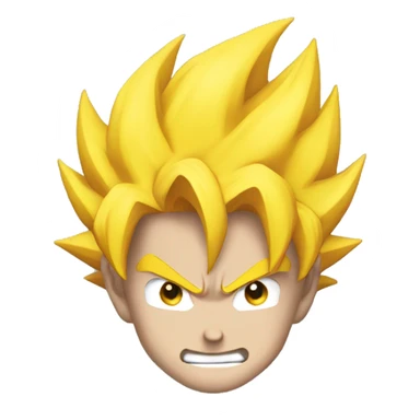 super saiyan goku, yellow hair sticker