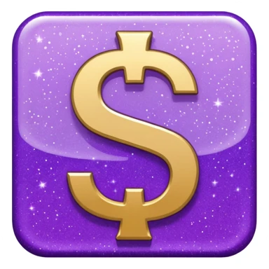 symbol money $ glitter purple sticker