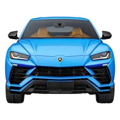 lamborghini urus de face bleu sticker