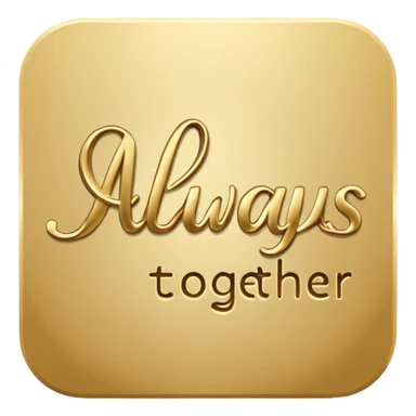 Love, Words "Always Together" sticker