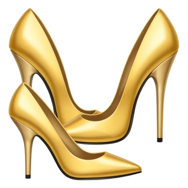 a pair of gold stilettos sticker