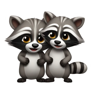 Two Racoons in love sticker