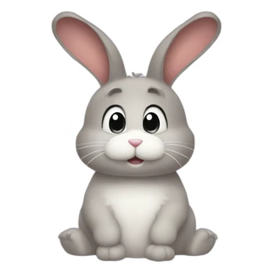 yugy bunny watching anime sticker