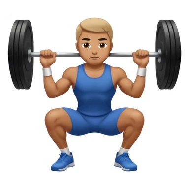 just a man doing a squat without weights sticker