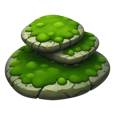A patch of bright moss covering smooth forest stones.









































 sticker