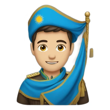 A man with uzbekistan flag🇺🇿 sticker