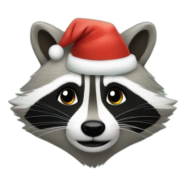 Racoon Christmas sticker