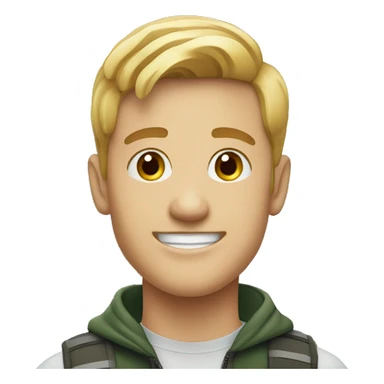 smiling white young man outdoors sticker