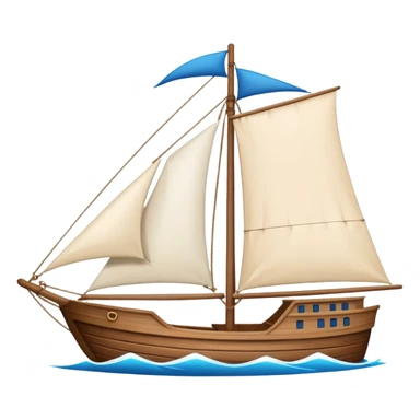ship in cartoon  sticker