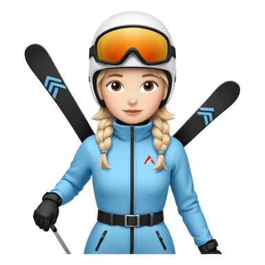 Woman Skiing, Matterhorn sticker
