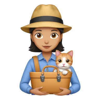 Walker witj cat in carrier, Pet Walkers. sticker