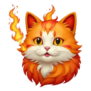 Gato soltando fogo sticker