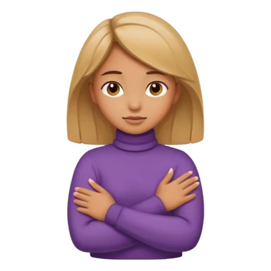 girl crossing arms around neck sticker