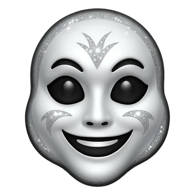 mask Ghost face glitter  sticker