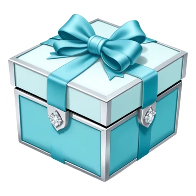 Tiffany jewelry box with white bow sticker