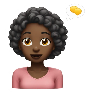 Black girl blowing a kiss sticker