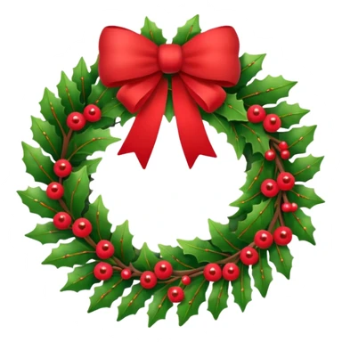 Christmas wreath emoji sticker