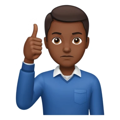 thumbs down, dark skin tone sticker