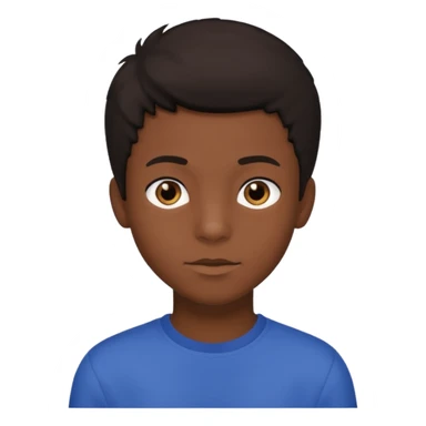 teen black boy with medium 4B hair and dark brown eyes  sticker
