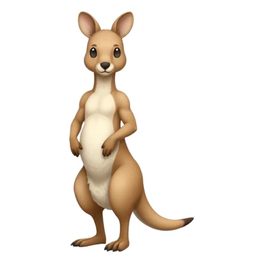 Plain white kangaroo with nothing on the kangaroo sticker