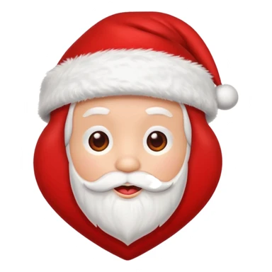 red heart in a santa hat no mustache or face just a red hart with santa hat ontop  sticker