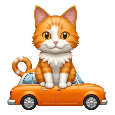 cat on car sticker