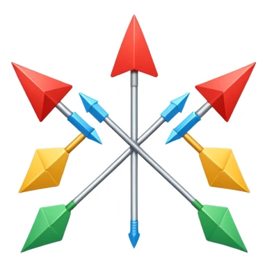 A flag with a green background, 3 arrows in the centre crossing eachother, and 12 stars arching over them. sticker