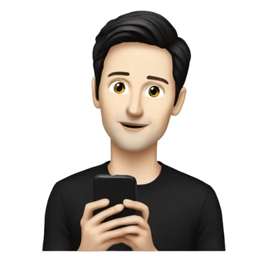 pavel durov using his phone sticker