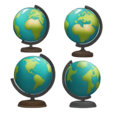 World globe center Singapore sticker