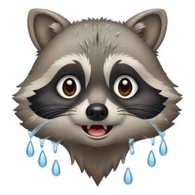 
the raccoon is crying sticker