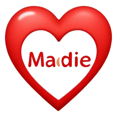 Heart with the name Maddie in the middle  sticker