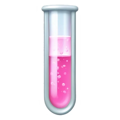 Test tube filled by light pink liquid sticker