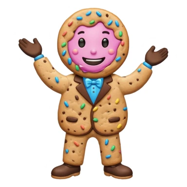 Frosted Cookie Man with sprinkles sticker