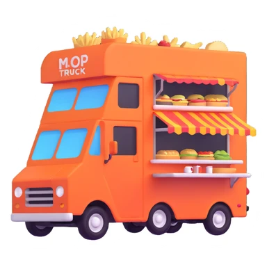 simple food truck sticker