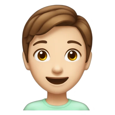 Brown Short hair girl-Oval face-Laugh like Yu Shuxin. sticker