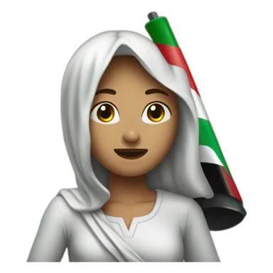 Personne qui tient le poing love pour soutenir la Palestine sticker