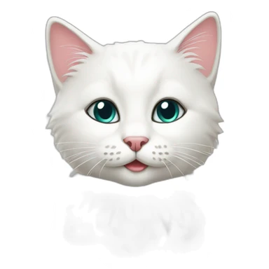christmas white kitty sticker