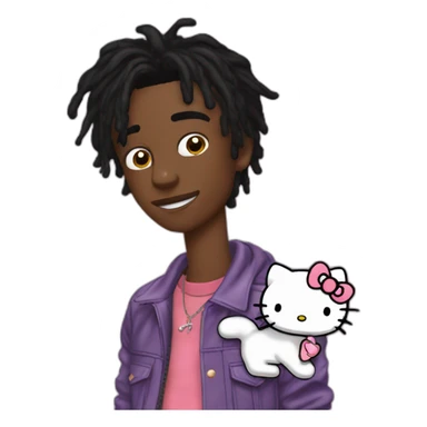 Hello kitty mixte playboi carti the rapper sticker